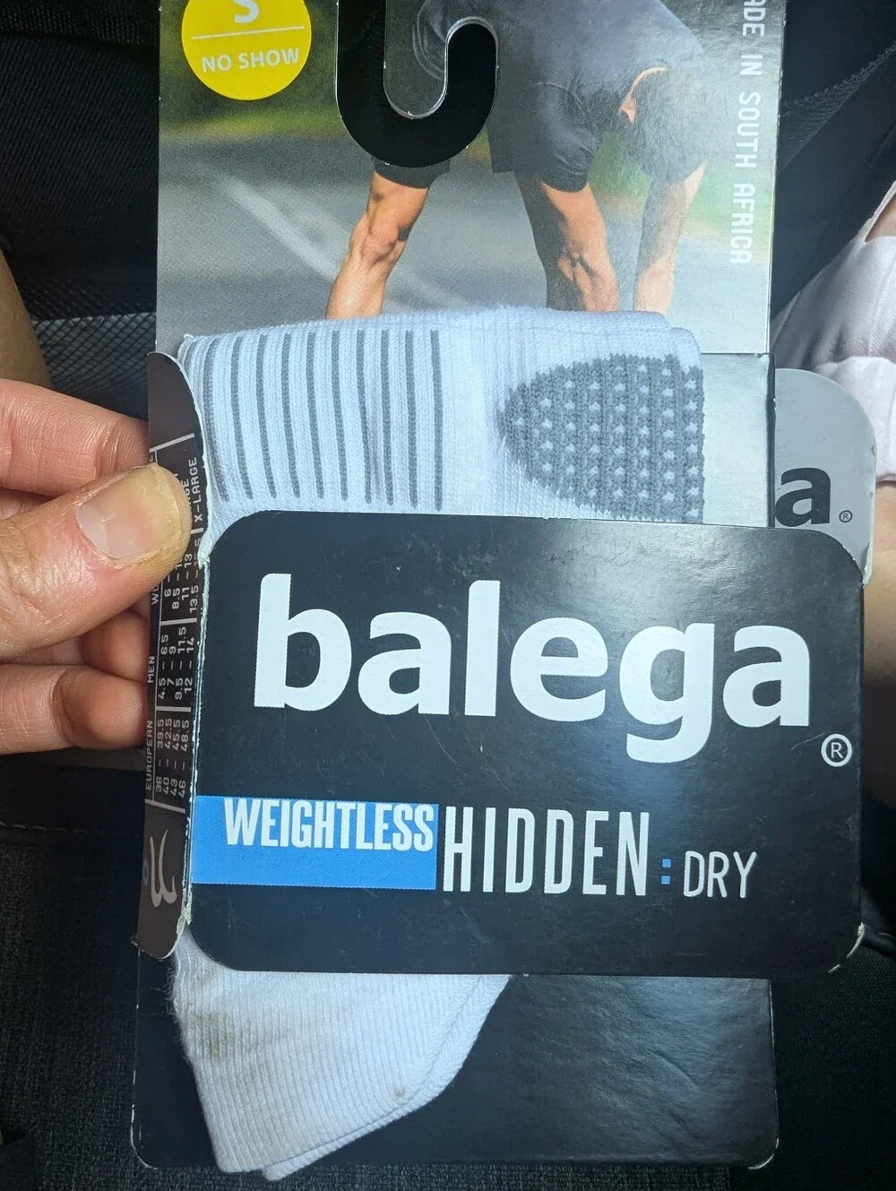 Balega Hidden Dry no-show running socks in white